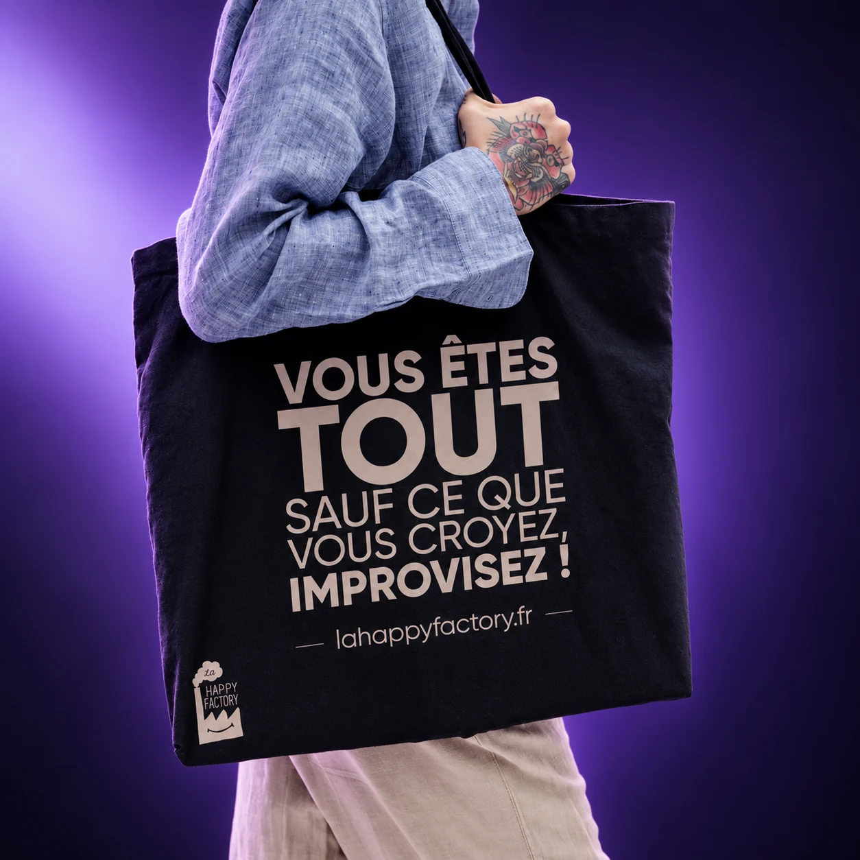 La Happy Factory — Communication · tote bag