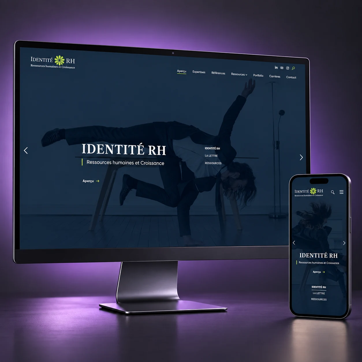 Identité RH — Conception de site web