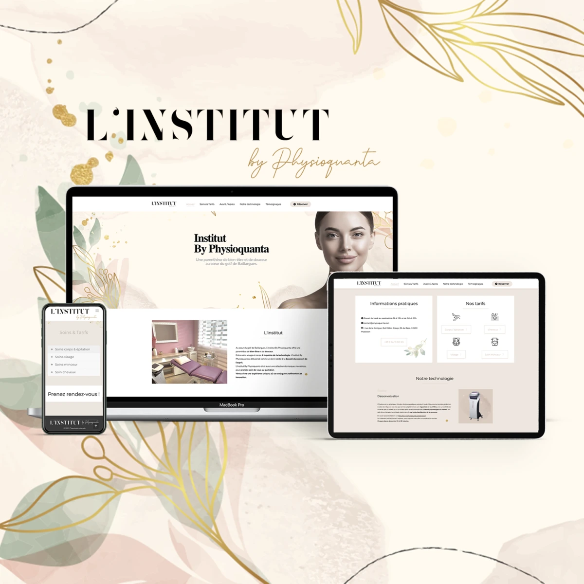 L’Institut by Physioquanta — Conception de site web