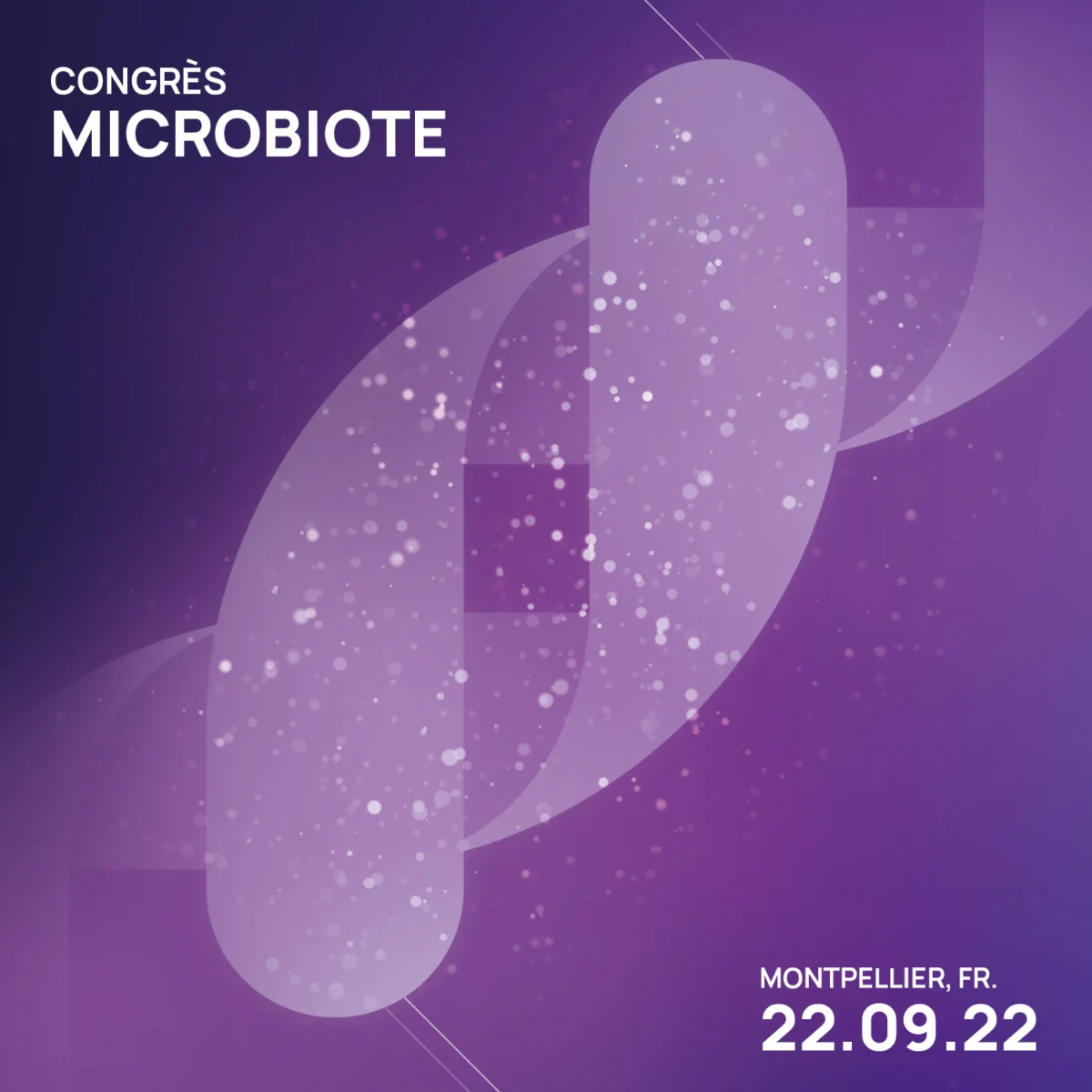 Congrès Microbiote — Affiche événementielle